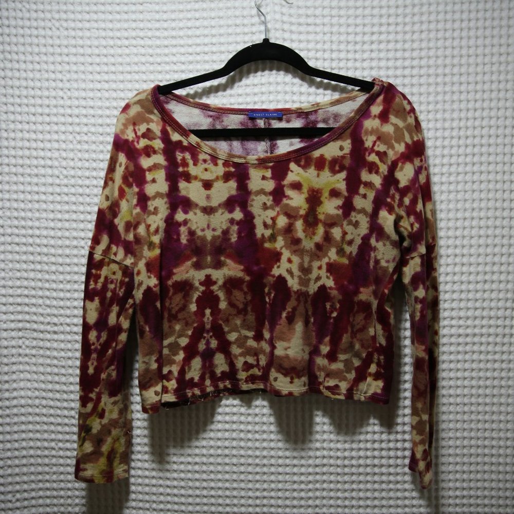 Sweet Claire Tie Dye Long Sleeve Crop Top